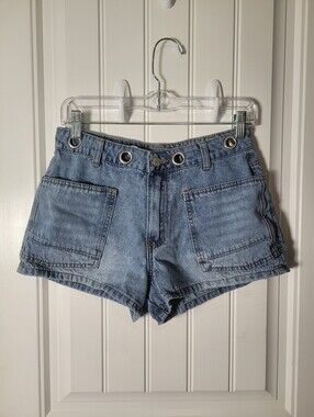 Cali 1850 Light Blue Denim Shorts
